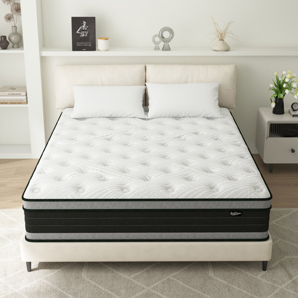 Alwyn Home Asellus 14'' Medium Firm Hybrid Pillow Top Mattresses In a